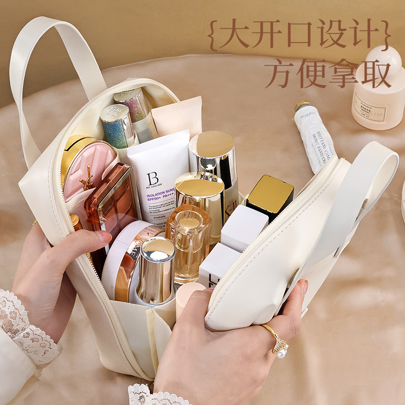 Wholesale of large-capacity cosmetic bags with ins style, high appearance level, portable travel high-end feel, multi-functional partition storage bags details Picture