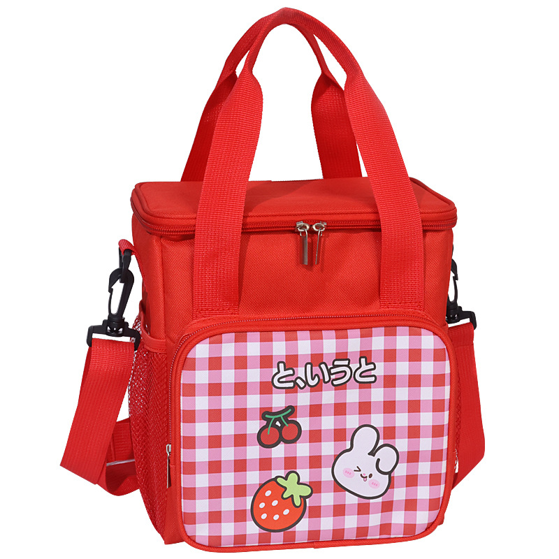 New portable outdoor picnic bag, cartoon portable lunch box bag, large-capacity bento bag for students and office workers to bring meals Item Picture