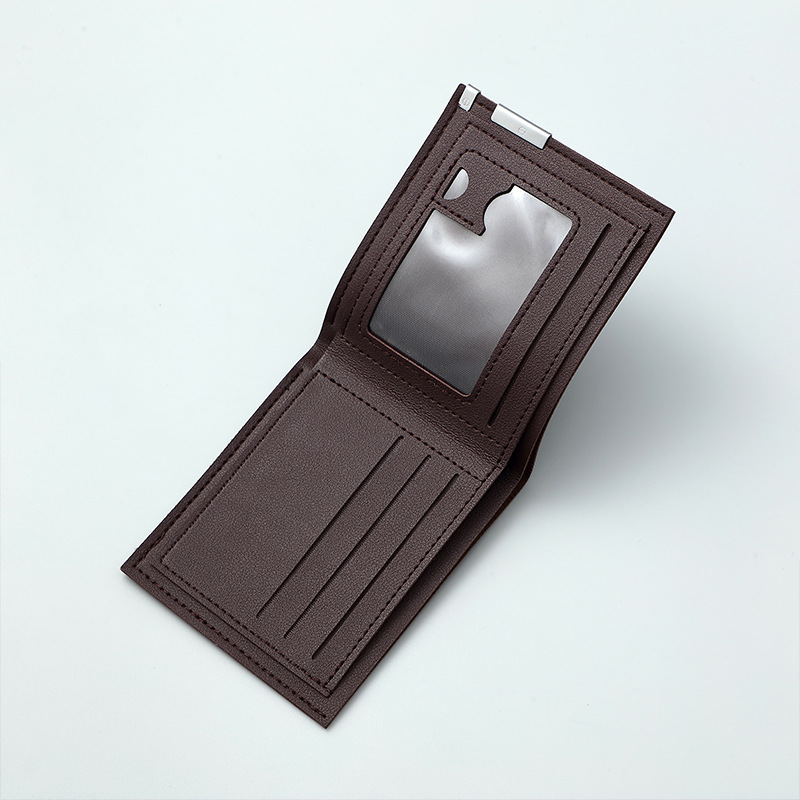 New men's wallet: Short men's multi-slot fashionable and casual wallet, thin men's youth 20% off horizontal soft leather wallet Application Scenario
