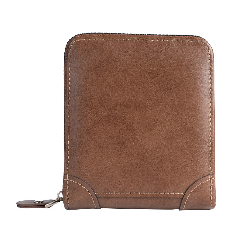 European and American business men's short wallet, multi-functional, classic, fashionable and trendy wallet, all-material men's multi-slot coin purse Item Picture