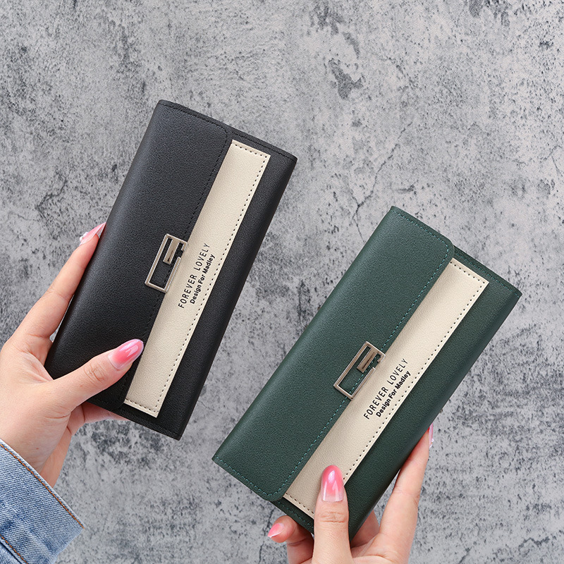 Long wallet for ladies 2021 new 30% off clutch, multi-functional PU leather bag, wallet, loose change, fashionable and versatile details Picture
