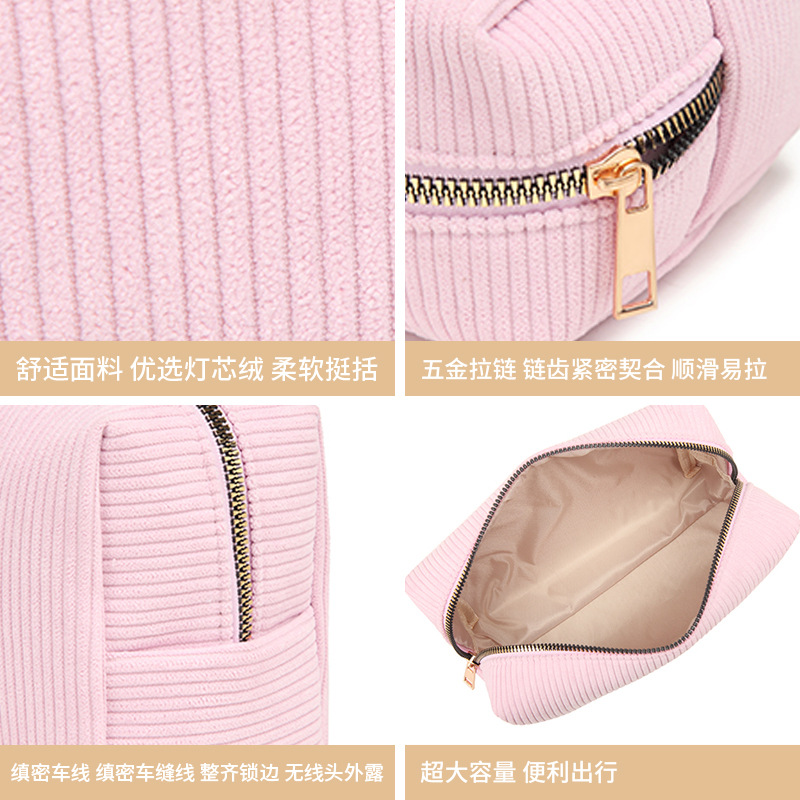 A new cross-border minimalist, portable, trendy and fashionable makeup bag with a large capacity and multi-functional storage Application Scenario