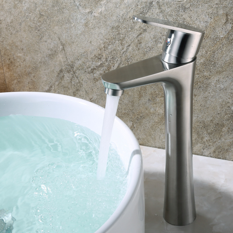 Xiaoman Yao 304 stainless steel, high washbasin, countertop basin faucet, hot and cold washbasin faucet full figure