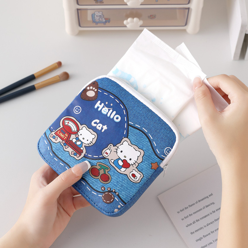 Ailun's new portable coin purse, headphones, data cable, small storage bag, lipstick bag, large-capacity portable menstrual care bag for women Specification drawing