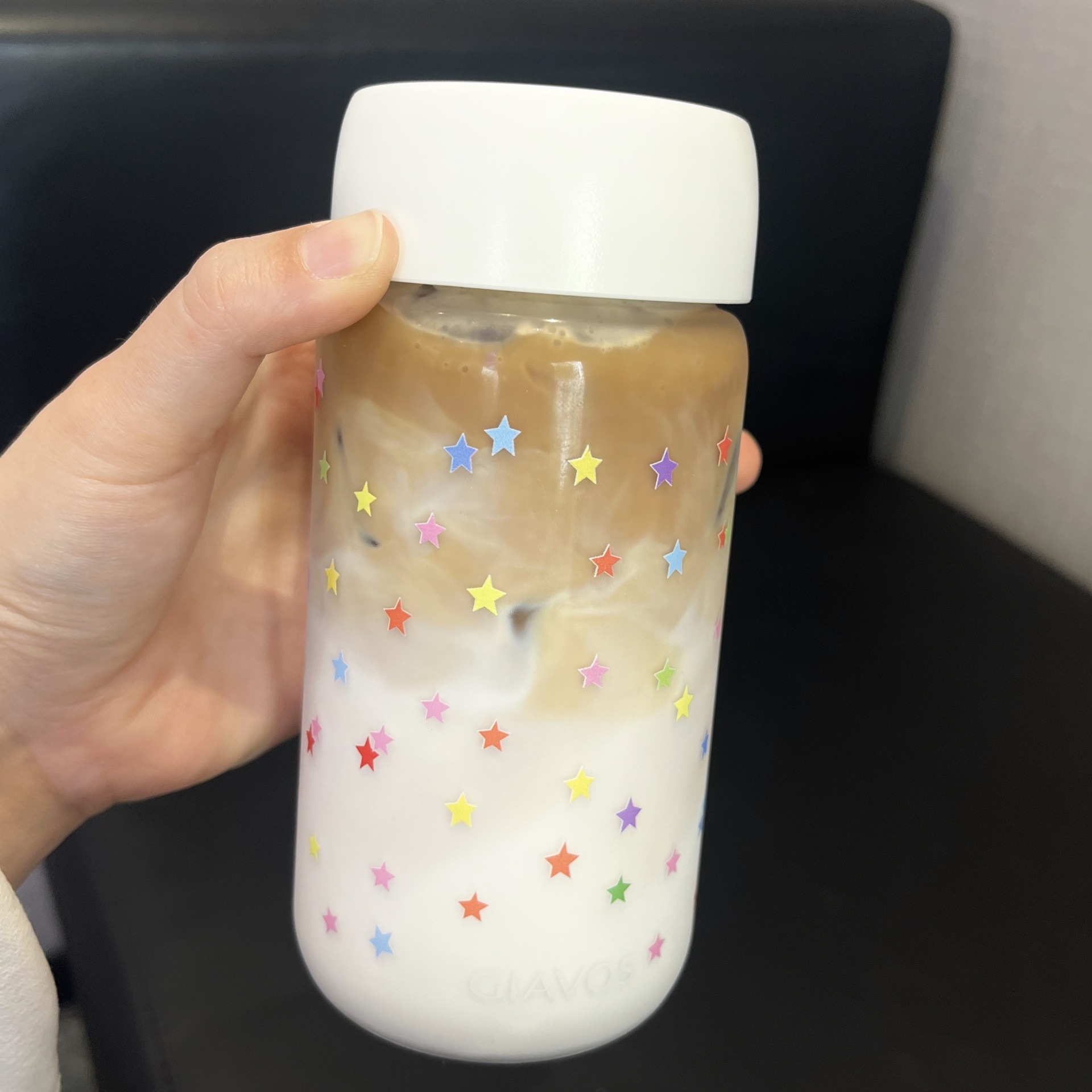 ins fresh and clean plastic cups, high-temperature resistant portable cups, high appearance level water cups, portable transparent cups, milk cups, coffee cups full figure