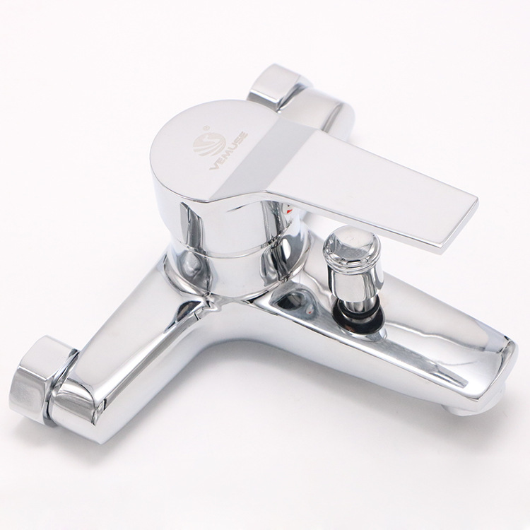 Three-faucet cold and hot zinc alloy anti-freezing bathtub, three-faucet bathroom concealed installation shower mixed faucet Specification drawing