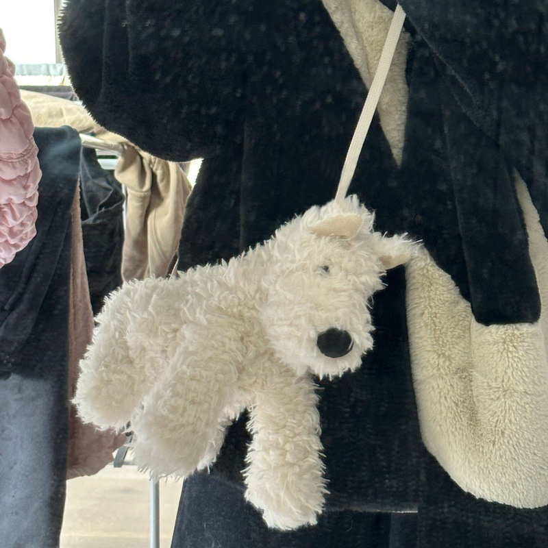 2025 New West Highland Doll Bag, Girls' cartoon plush toy doll crossbody bag, Cute puppy Bag gift details Picture