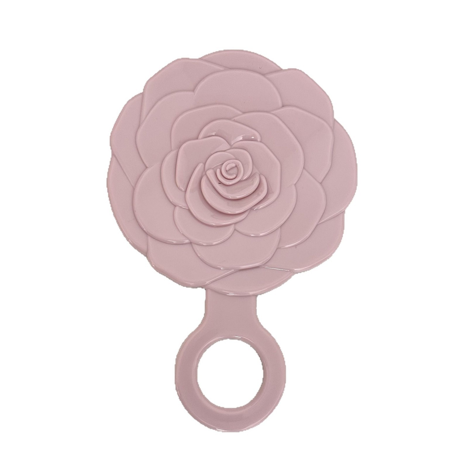 "ins Cute rose-flowered hand-held mirror, student dormitory portable touch-up mirror, makeup mirror, beauty mirror. Item Picture