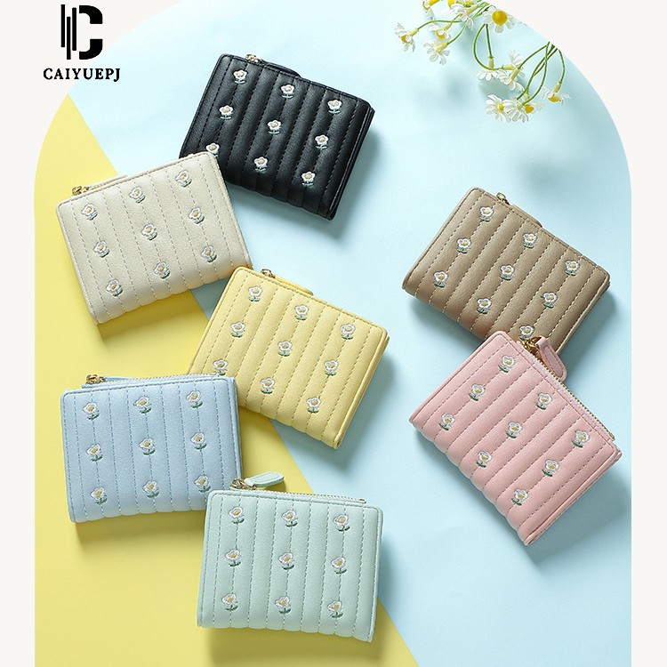 Cross-border foreign trade wallet, simple wallet, ladies' small wallet, fashionable short style, ins simple mini coin purse full figure