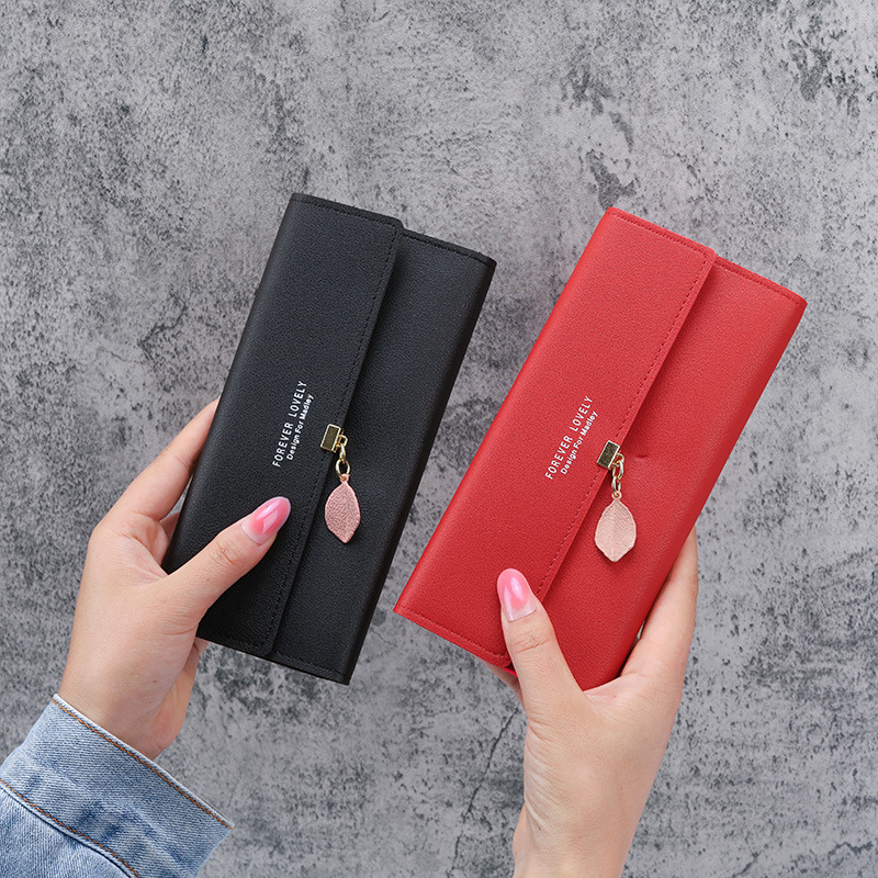 Factory direct sales 2021 Bestsellers: Leaf Wallet, Multi-functional 30% off ID Bag, large-capacity clutch, fashionable for women details Picture
