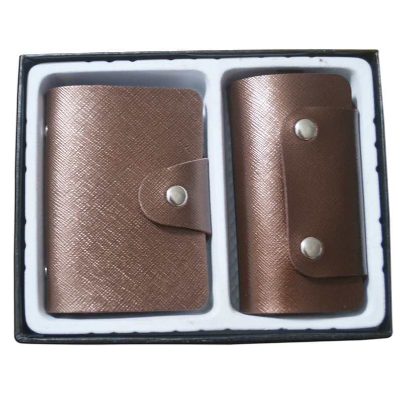 Hot-selling exquisite gift box sets, bank and company card cases, key cases, wholesale available with logo printing Item Picture