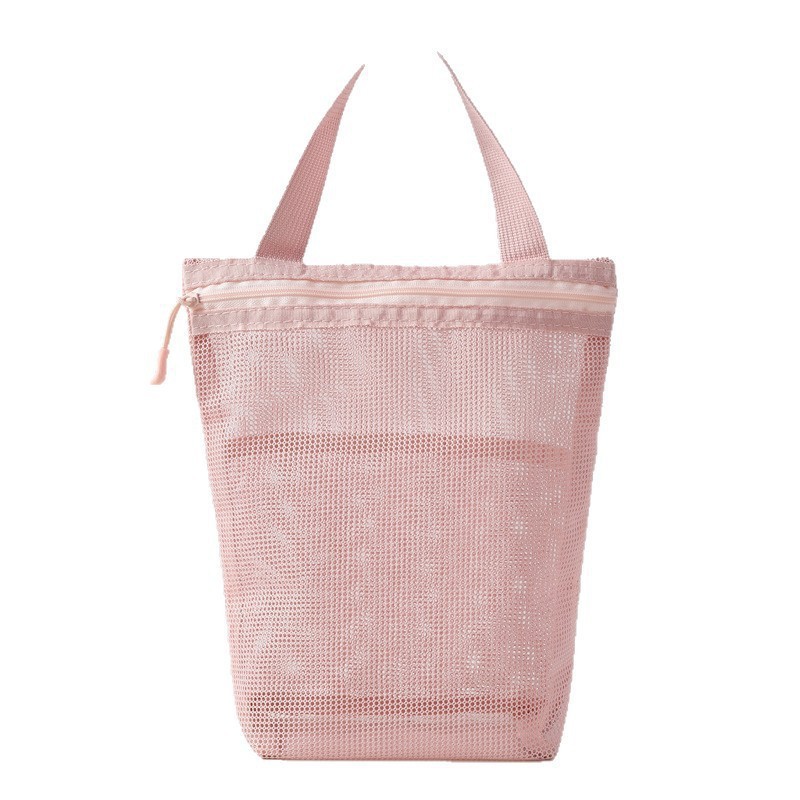 New hand-held cosmetic bags, mesh water-draining bath bags, fitness bags, miscellaneous storage bags, and travel portable toiletry bags Item Picture