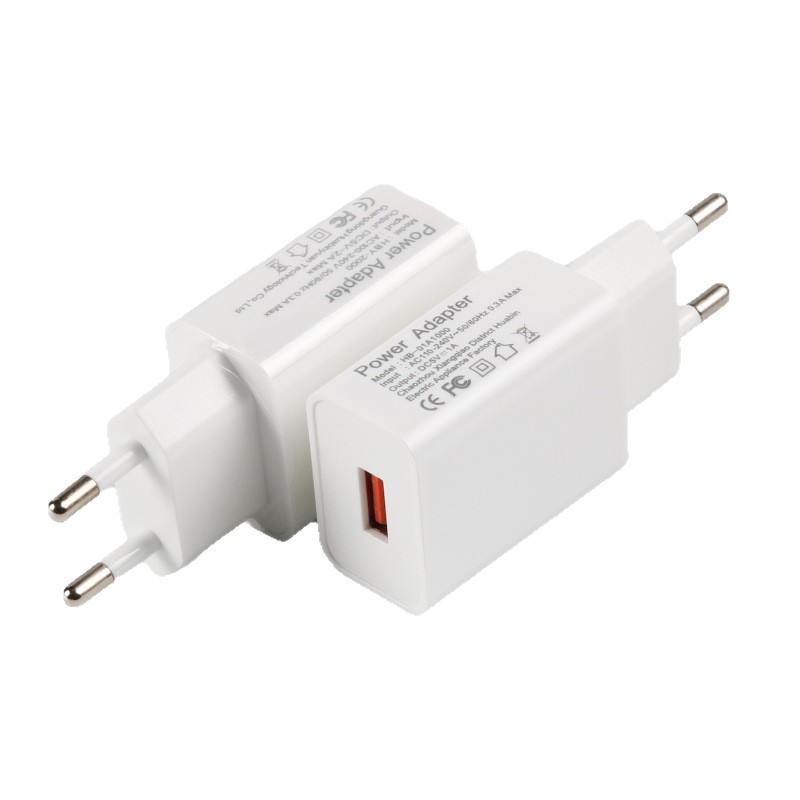European standard 5V2A charger, USB charging head, 5V1A power adapter, ce certified 5V 2.1A mobile phone fast charging head Item Picture