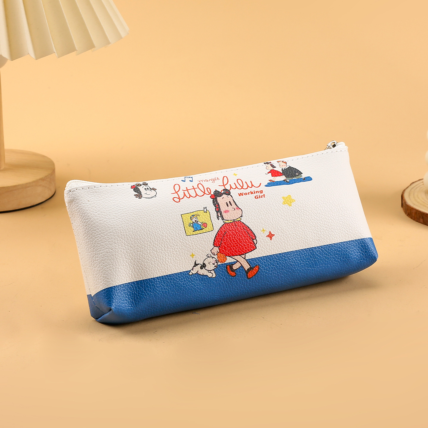 Cartoon animal pencil case, a simple Korean girl's Internet celebrity, fresh and multi-functional, large-capacity cute pencil case details Picture