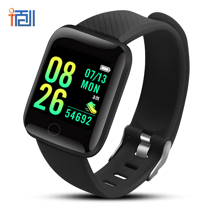 116plus Smart Bracelet, D13 color screen bracelet, step counting, Bluetooth reminder for heart rate and blood pressure full figure