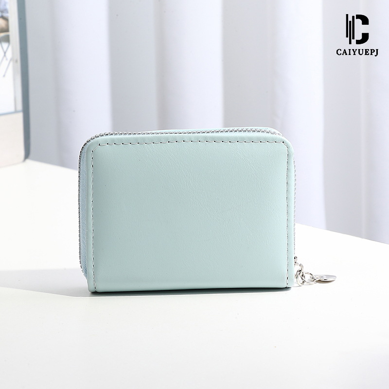 Cross-border fashion heart-shaped embroidered ladies' short zipper coin purse clutch, simple card bag wallet Specification drawing