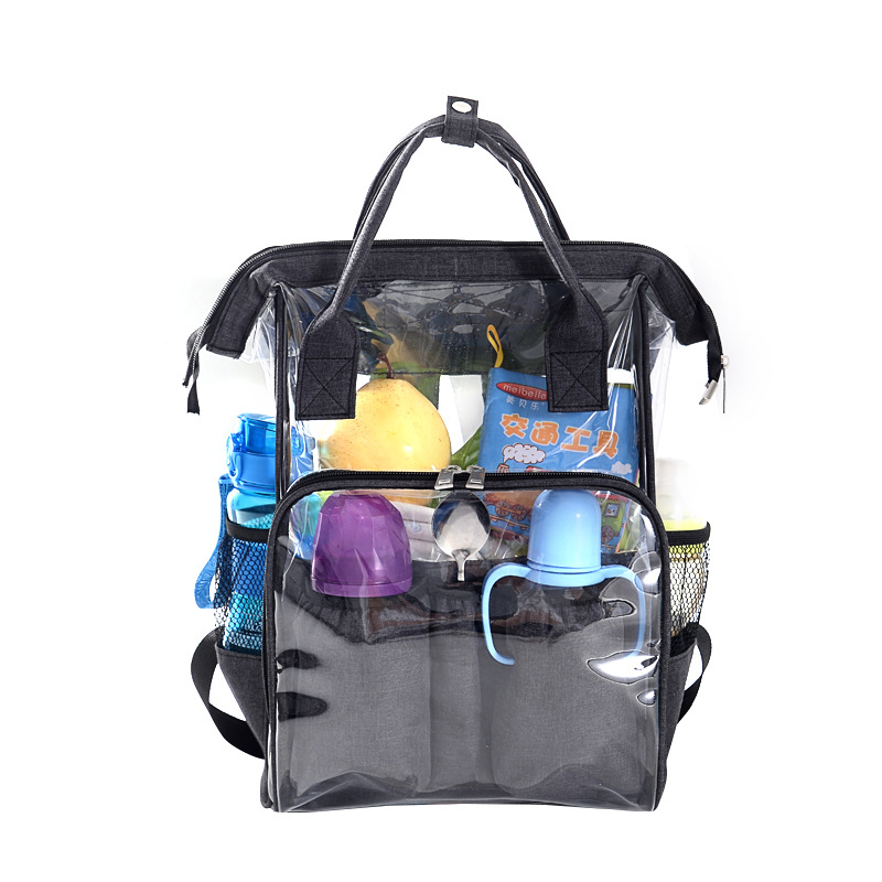 Amazon's best-selling PVC transparent backpack, transparent backpack set, transparent schoolbag, durable backpack, suitable for schools Item Picture