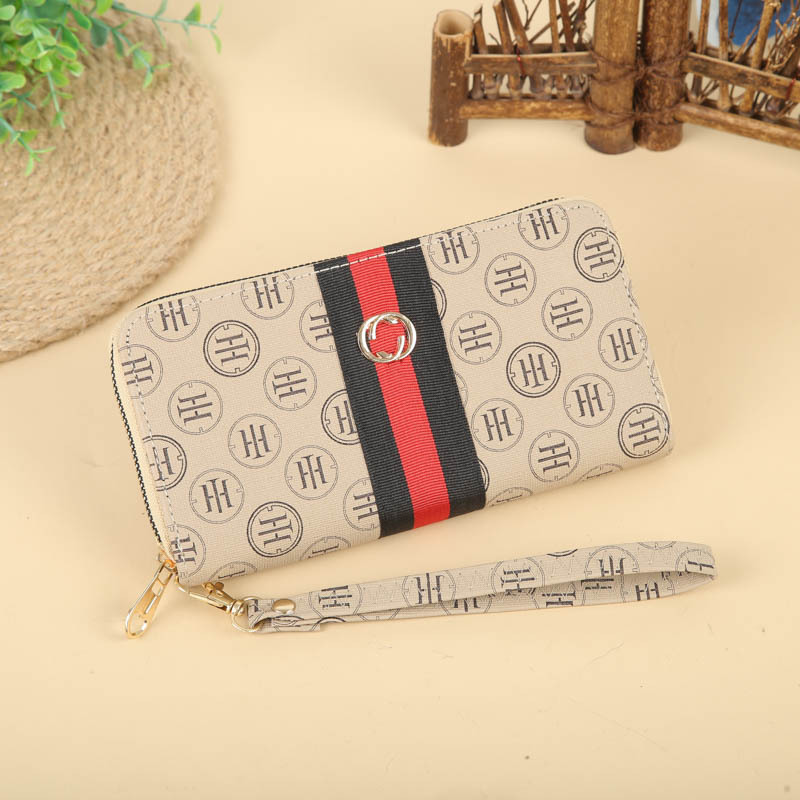 High-end brand wallet, long, fashionable and elegant, large-capacity women's zipper clutch, multi-functional mobile phone case full figure