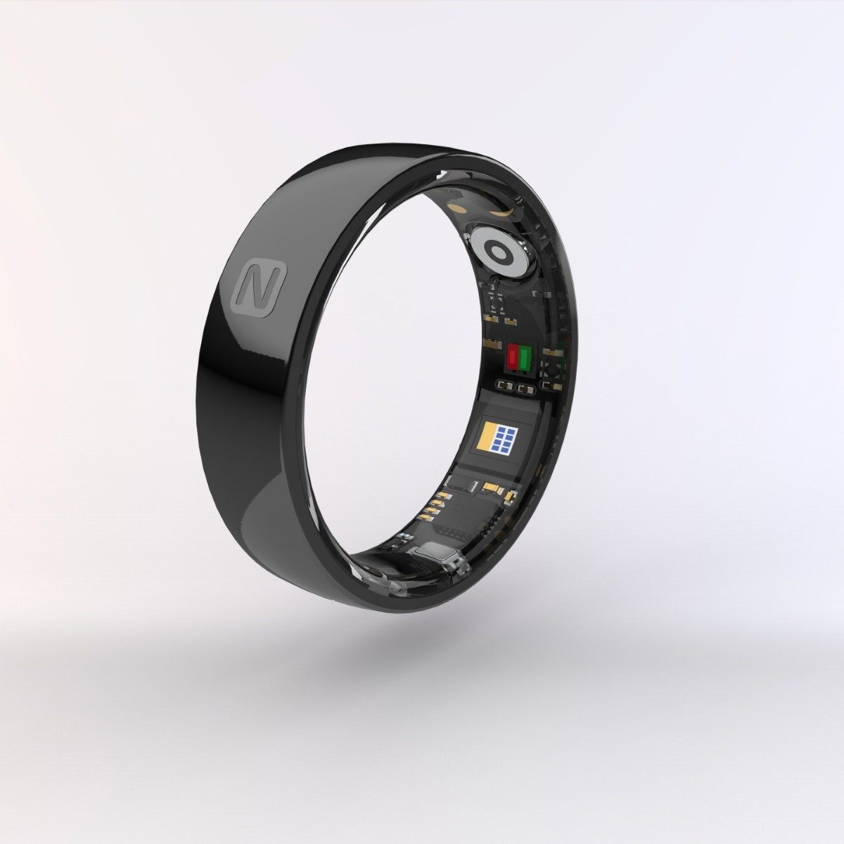 Ceramic NFC access control ring, heart rate, blood oxygen, blood pressure, sleep monitoring, waterproof ring, Bluetooth digital wearable details Picture
