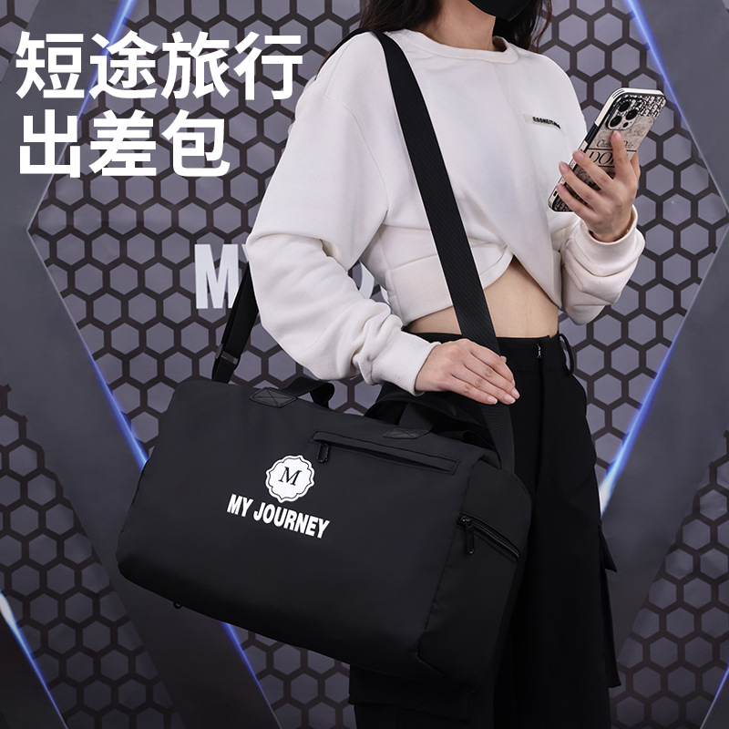 Cross-border Elite Series Short business trip leather film travel bags, single-shoulder crossbody fitness and yoga bags, luggage bags Specification drawing
