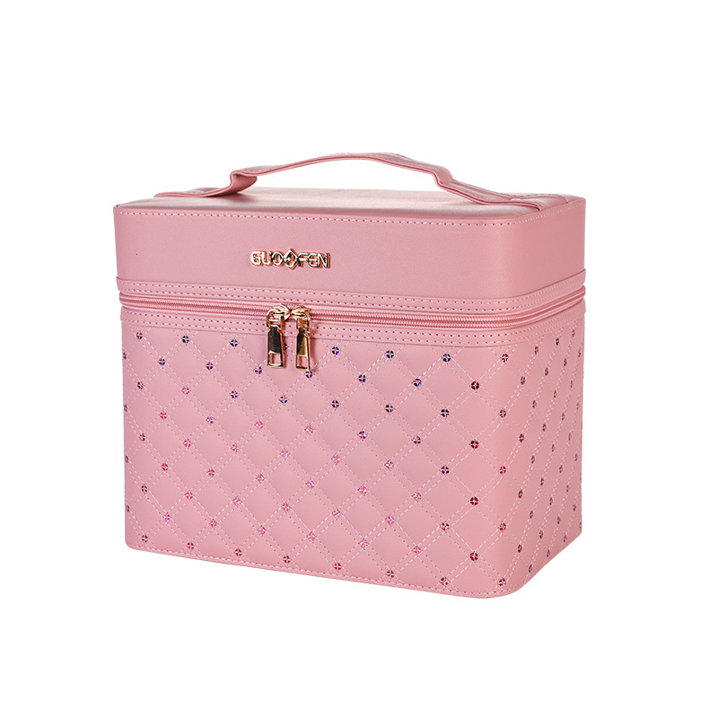 Factory-customized logo makeup box, large-capacity portable cosmetics storage box for home use, multi-functional nail art box Item Picture