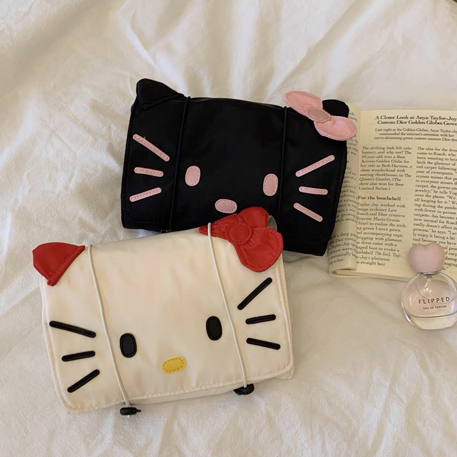 Cute cat makeup bag 2024 New portable large-capacity detachable storage bag, business trip and travel toiletry bag for women full figure