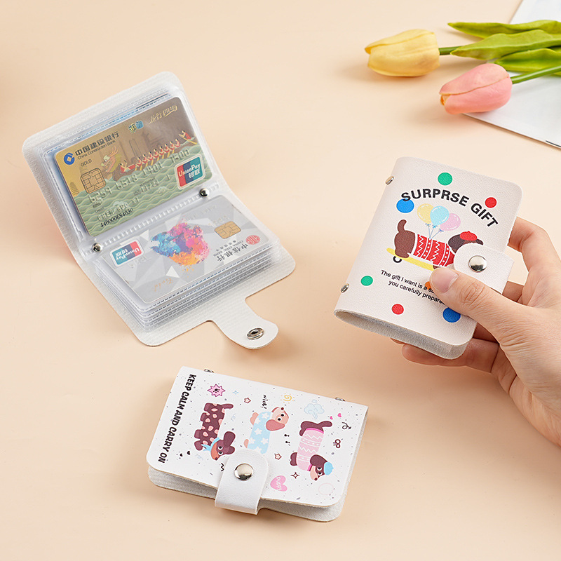Chaobang's new cute cartoon card case, with a large capacity, integrated multi-slot, anti-demagnetization, and a small card case Specification drawing