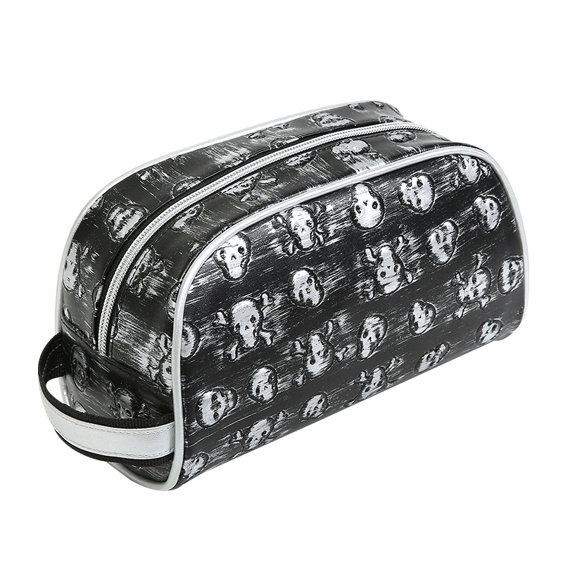 Travel men's toiletry bag, portable, waterproof, hand-held, retro and high-end, large-capacity bath products, toiletry storage bag Item Picture