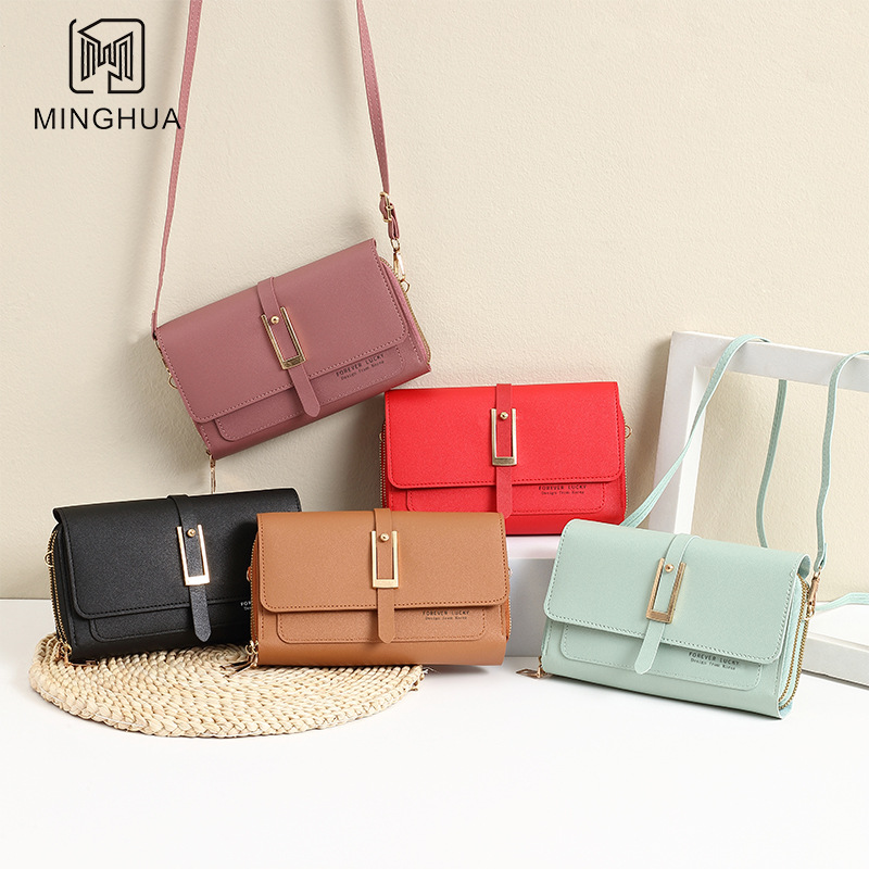 New crossbody bag, a versatile single-shoulder bag for women, solid color, simple spring cross-border trade, multi-functional small square bag full figure
