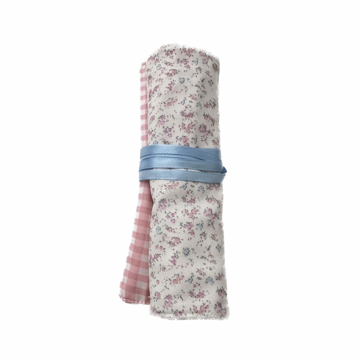 Spring floral makeup bag, girlish heart, large-capacity brush bag, portable and rollable makeup brush storage bag, hand-held pen case Item Picture