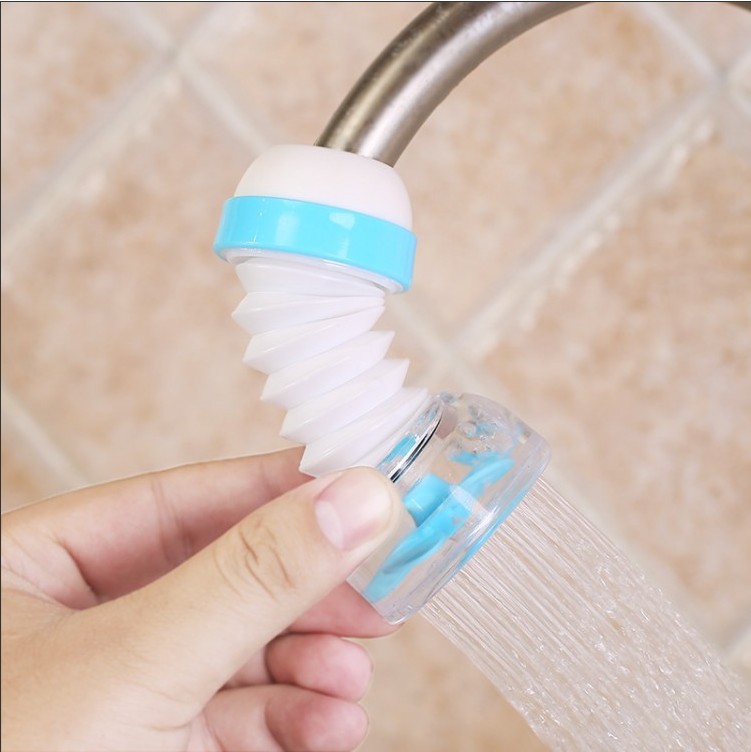 Kitchen tourmaline faucet splash-proof showerhead 360° rotating telescopic tap extension showerhead Application Scenario