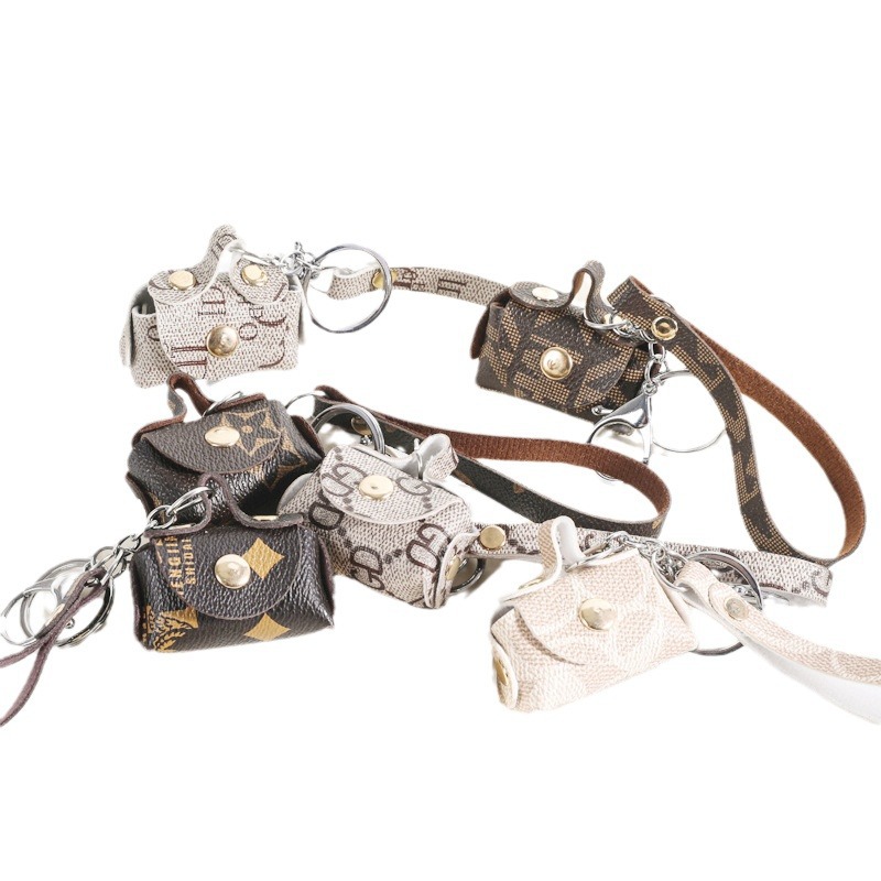 Creative earphone storage pocket, small change bag, airpods case, key chain, pendant, car chain, key ring, ring Item Picture