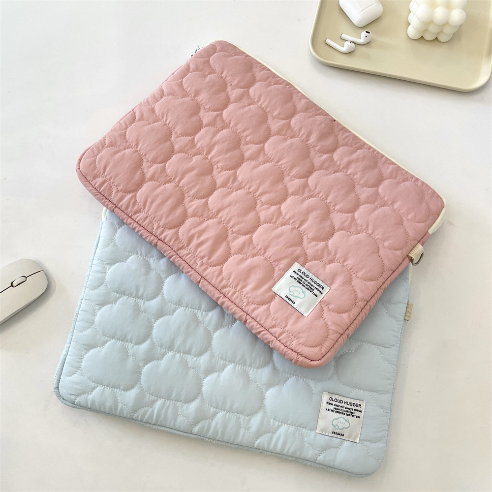 53291 Korean cute Cloud embroidery ipad tablet bag 11/13/15-inch notebook storage bag Specification drawing