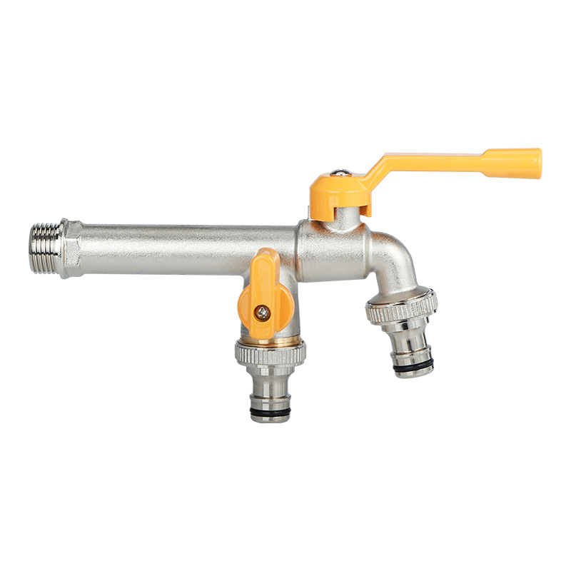 Cross-border exclusive outdoor handle faucet, all-copper thickened anti-freezing courtyard washing machine faucet and nozzle wholesale Item Picture