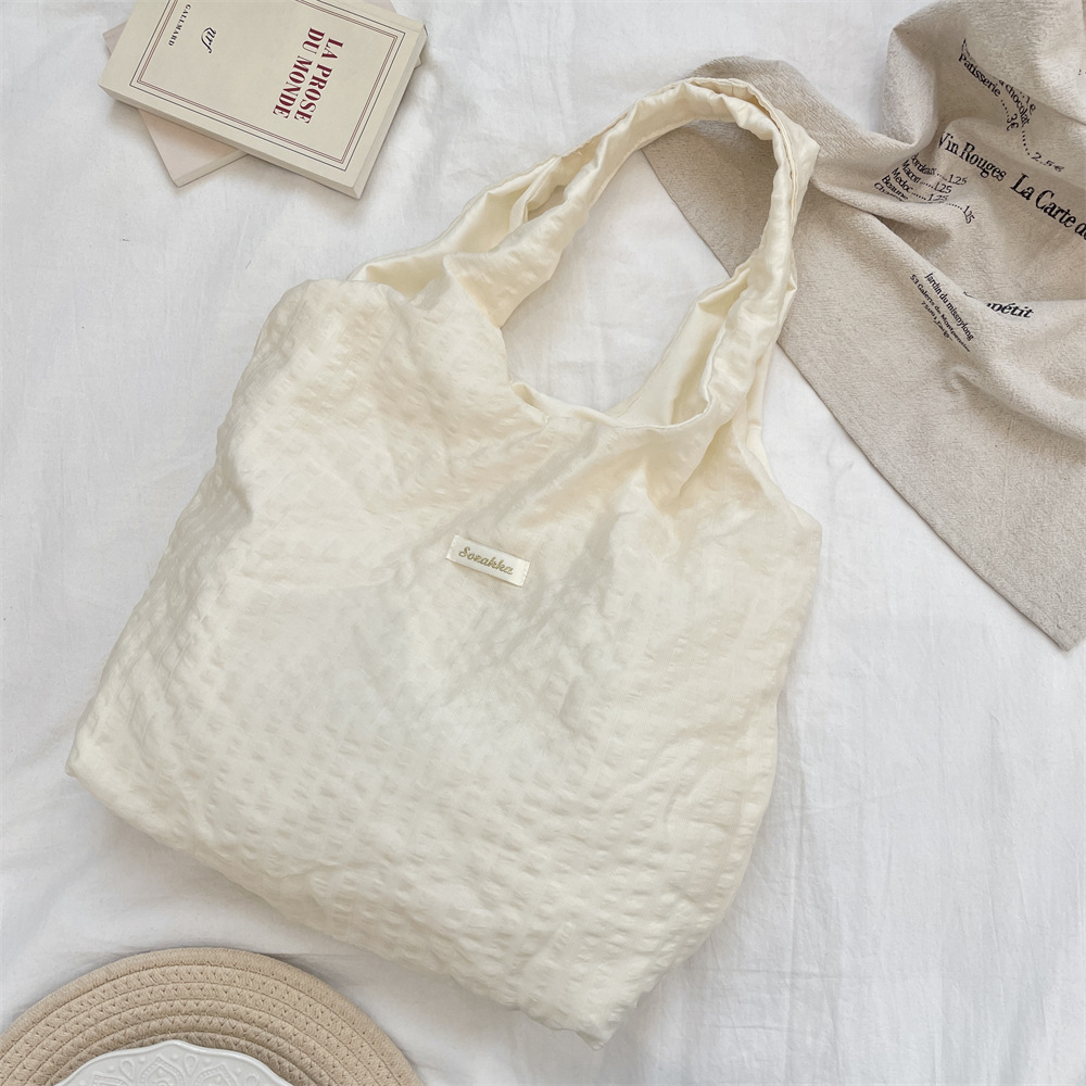 5592 ins High-end large-capacity underarm bag, work bag for women, student canvas shopping bag, shoulder bag, handbag Application Scenario