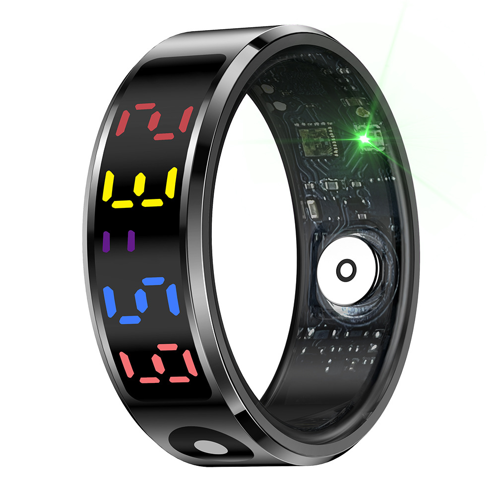Cross-border color screen R12 smart ring, step count, heart rate, blood oxygen, sleep, health monitoring, step count, calorie count, more exercise full figure