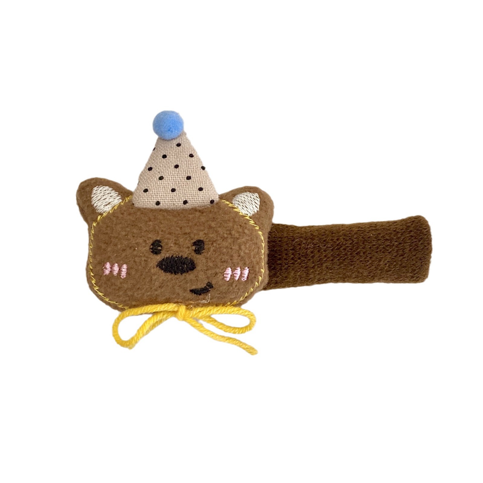Cute spotted, hat-wearing little bear door handle, anti-freezing, anti-static, scratch-resistant and anti-bump, bedroom door decorative protective cover Item Picture