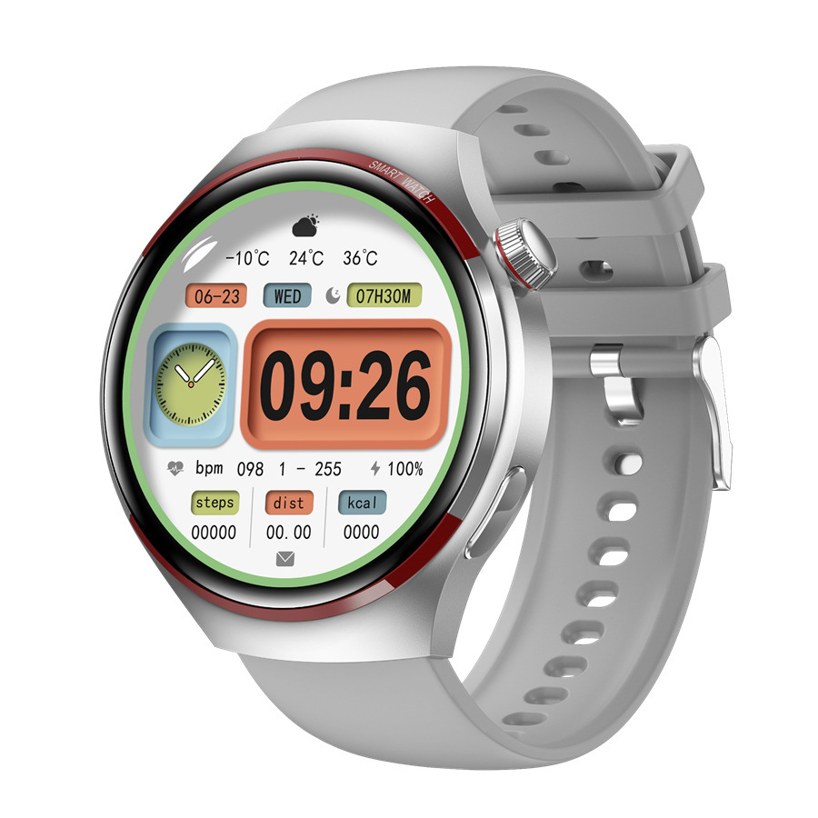 The cross-border bestseller Watch4pro smartwatch features smart sports calls, heart rate, blood oxygen, blood pressure monitoring, NFC offline Item Picture