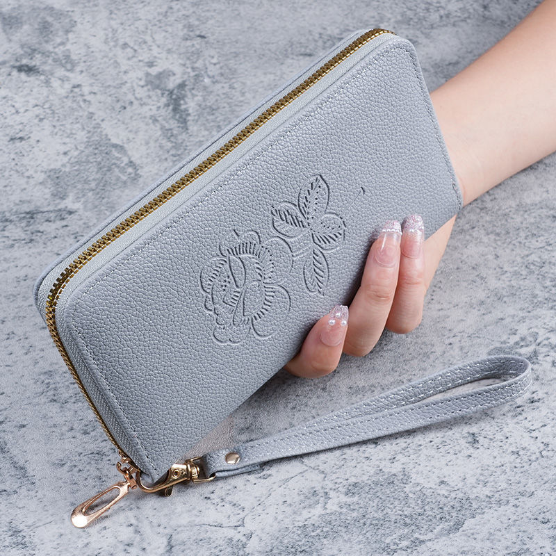 Korean version 2023 new style hand-held wallet for women, long zipper, multi-functional and versatile wallet, large-capacity mobile phone wallet Item Picture