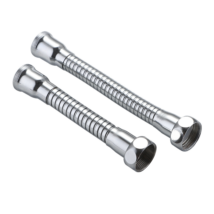 Shower hose, stainless steel showerhead pipe, double-buckle hose, water pipe connection, bubble maker, splash guard, exclusive accessories Item Picture