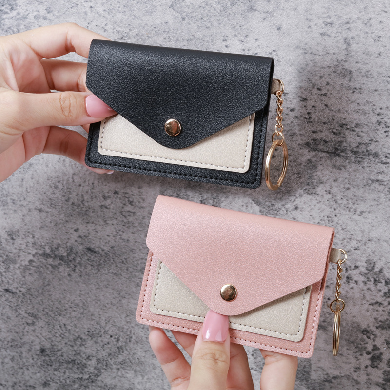 Wholesale of new cross-border creative and fashionable small card cases, women's candy-colored keychain accessories, and student bus card holders details Picture