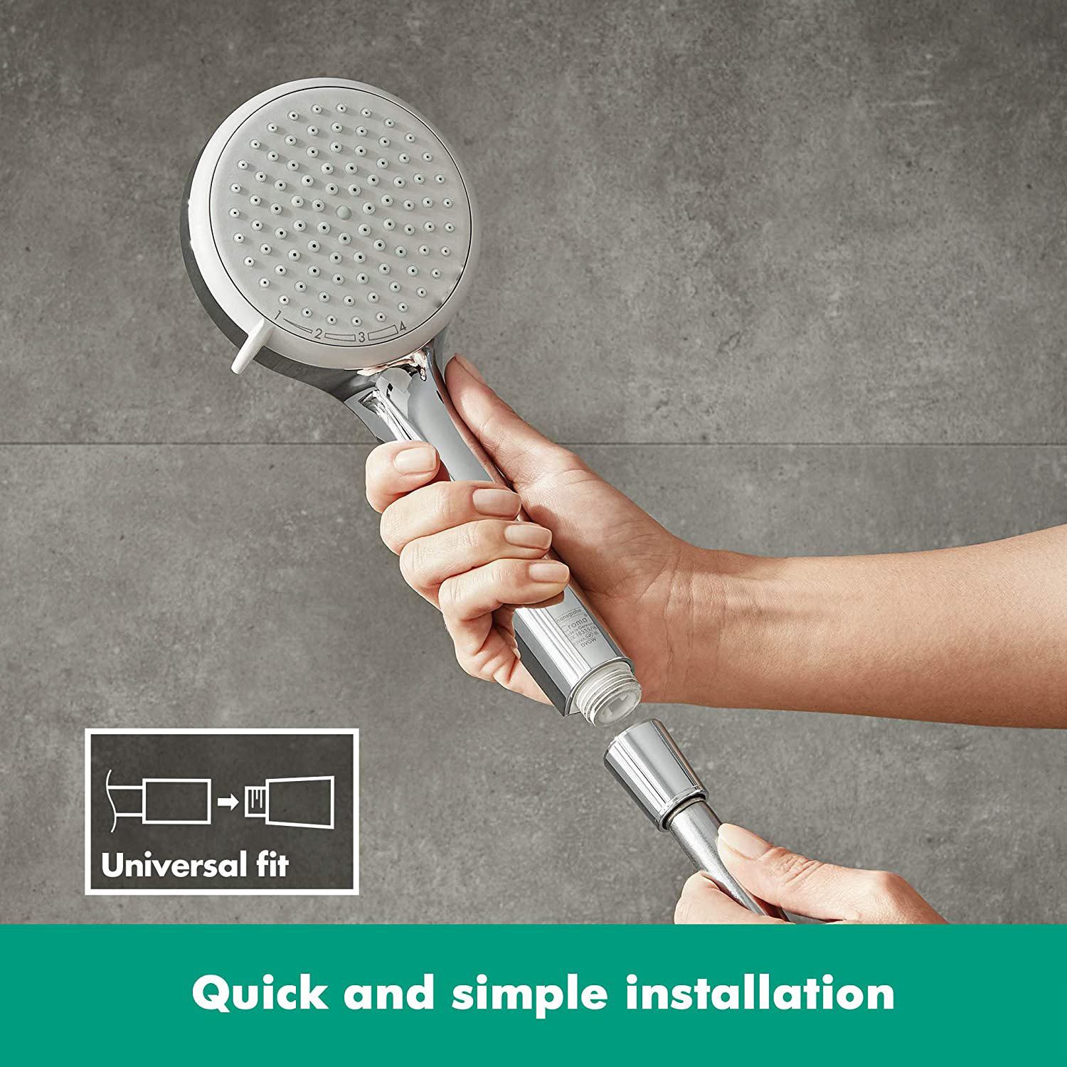 Xiamen's four-speed adjustable American-style circular pressurized handheld shower head set, a cross-border bestseller from Europe and America details Picture