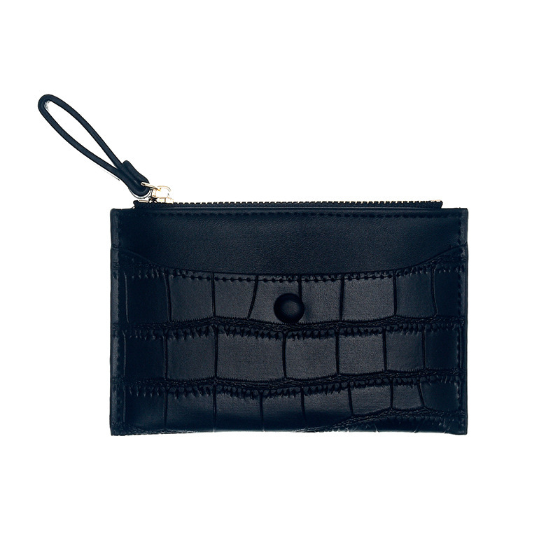 The new simple and short ladies' coin purse with zipper and coin bag is mini, ultra-thin, and has multiple slots. It's a trendy and fashionable card bag for holding Item Picture