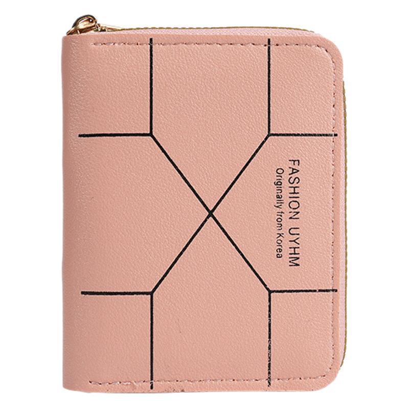 A new Japanese-style mini coin purse with a simple zipper and a credit card slot, fashionable, cute and portable coin purse storage bag Item Picture