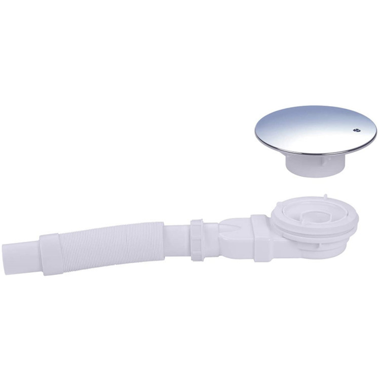 All-copper bathtub drain accessories, bouncy shower room, bath wooden bucket drain pipe, bathroom anti-odor drainage pipe details Picture