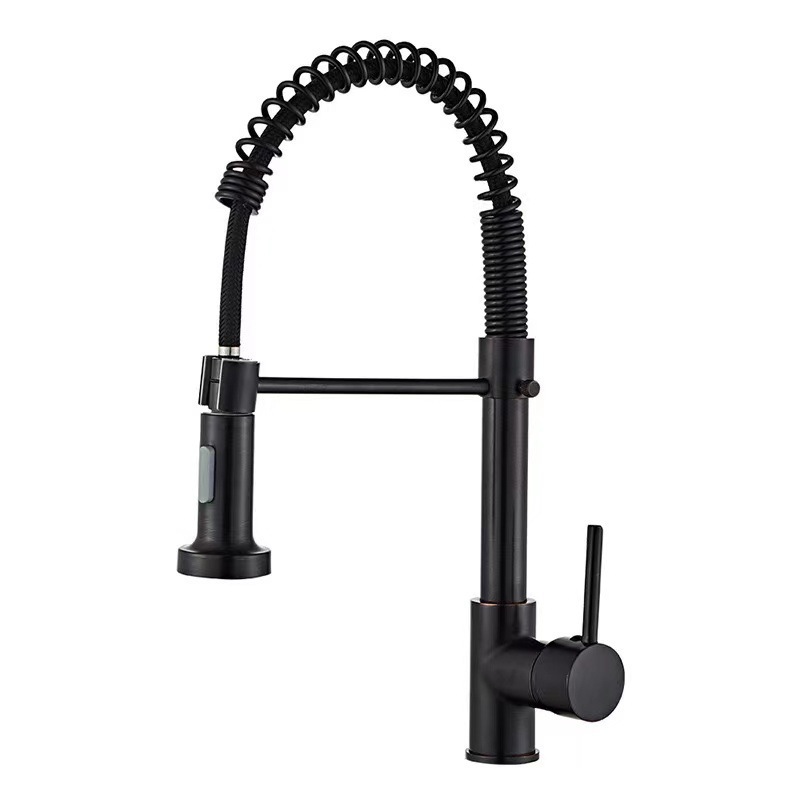 Cross-border supply of pull-out kitchen hot and cold water faucets, telescopic and rotating washbasins, sinks, and spring faucets Application Scenario