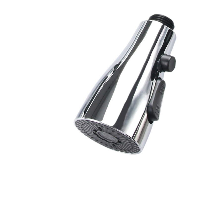 Kitchen pull-out faucet replacement head accessories, bubbler, splash-proof nozzle, multi-functional with scraper, small waist Item Picture