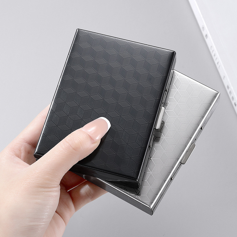 Stainless steel metal card case, anti-magnetic and anti-theft, men's and women's wallets, dad's mini bank card box, cards details Picture
