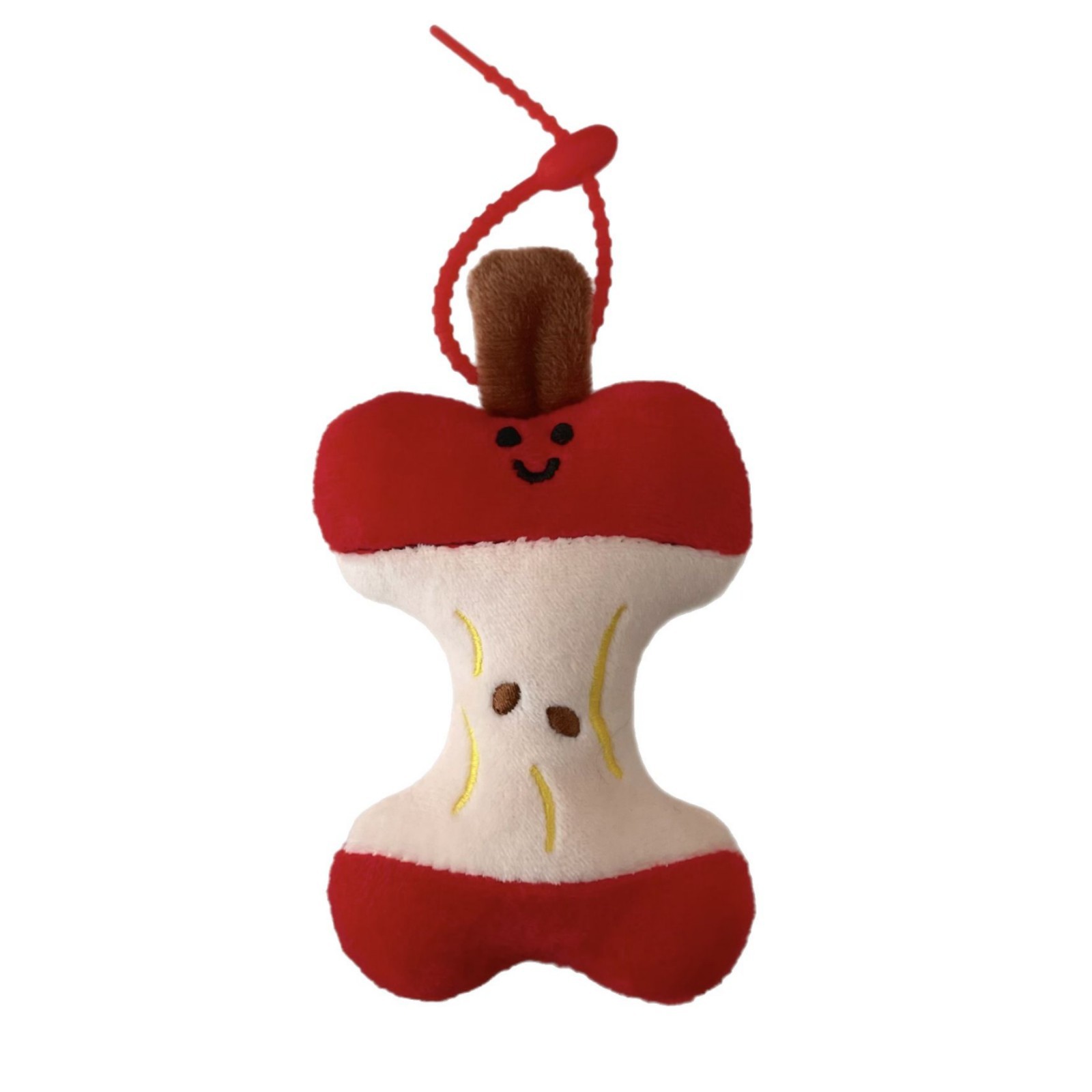 Take a bite of an apple ~ Plush keychain, creative keychain, backpack, hanging doll, figurine, bag, hanging gift for women Item Picture