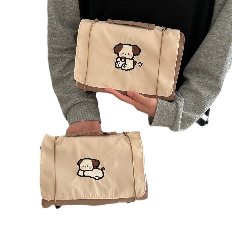 Wholesale of four-in-one ins puppy makeup bag, detachable mesh storage bag, large-capacity portable travel toiletry bag Item Picture